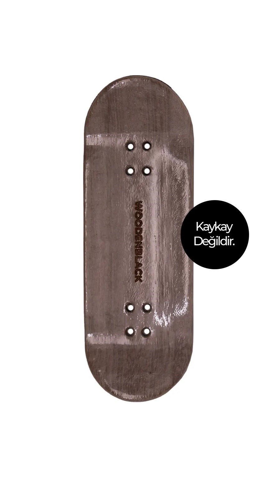 Woodenblack Kül Gri Fingerboard Deck 34mm - Görsel 2