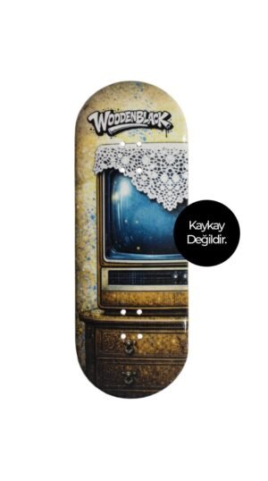 Woodenblack Siyah Beyaz Fingerboard Deck